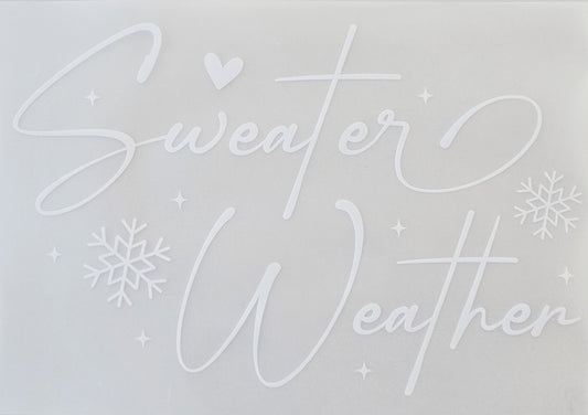 White Letter Sweater Weather