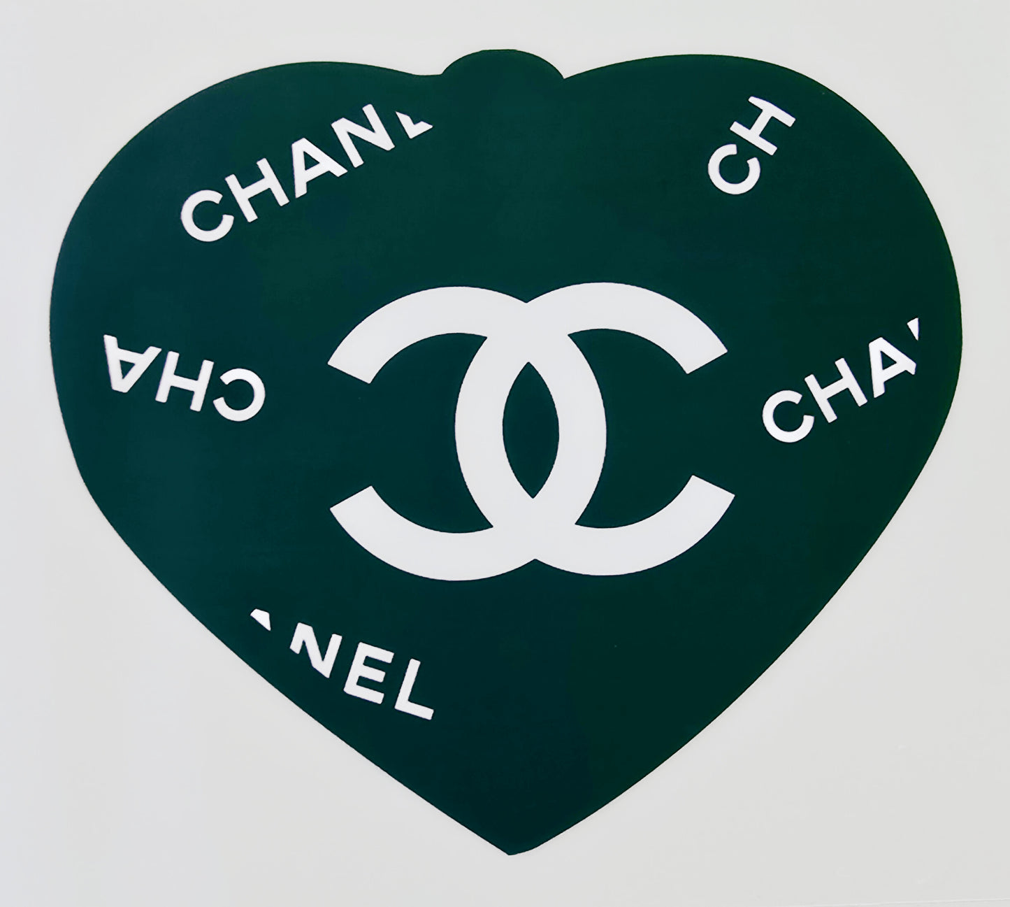 Black/White Chanel Heart