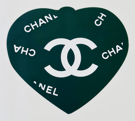 Black/White Chanel Heart