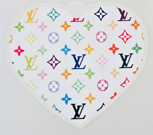 Multicolored LV White Heart