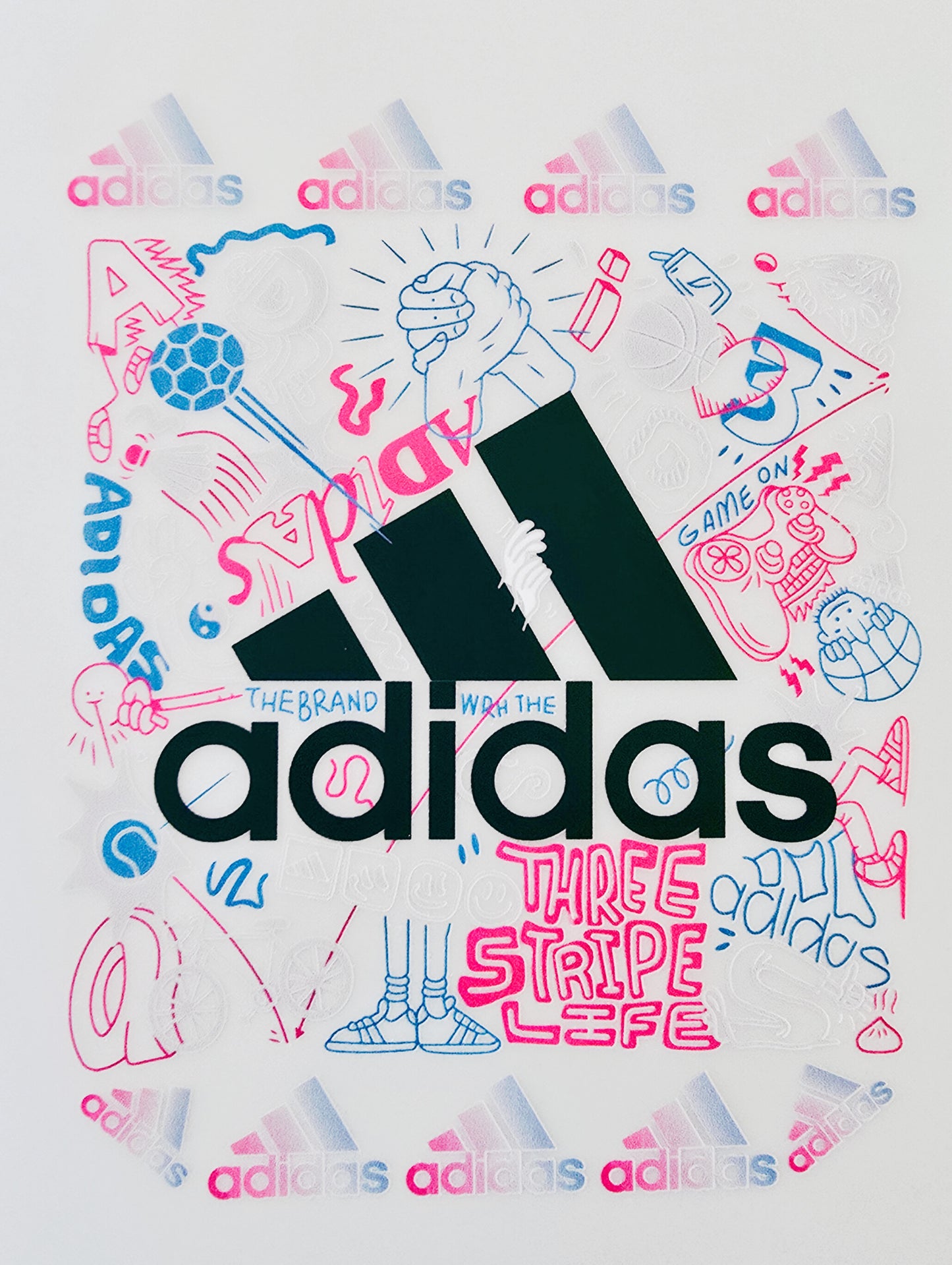 Black, Blue & Pink Adidas