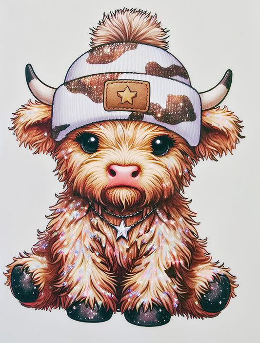 Sparkly Tan Cow