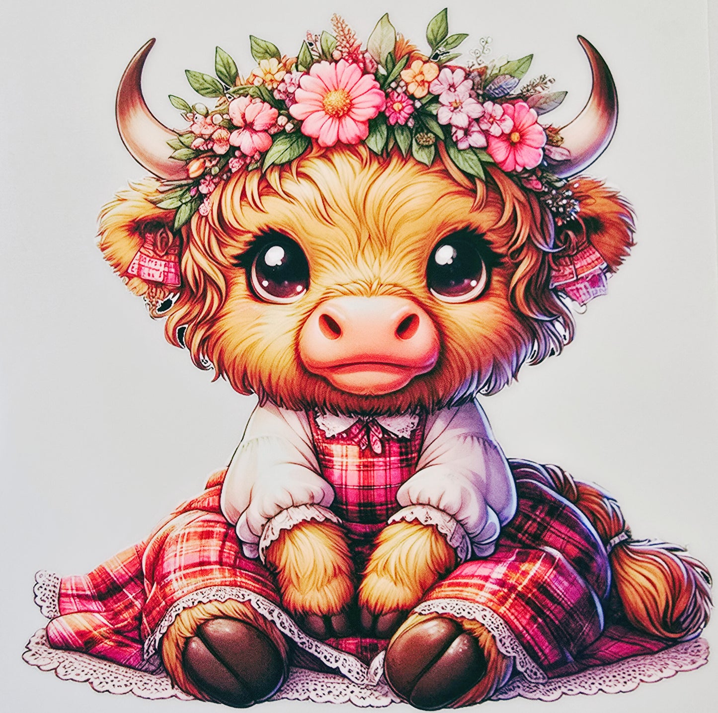 Floral Headband Cow