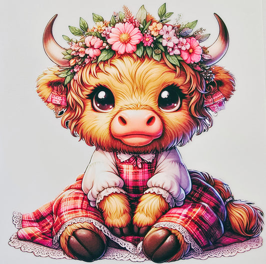 Floral Headband Cow