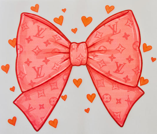 Pink LV Bow