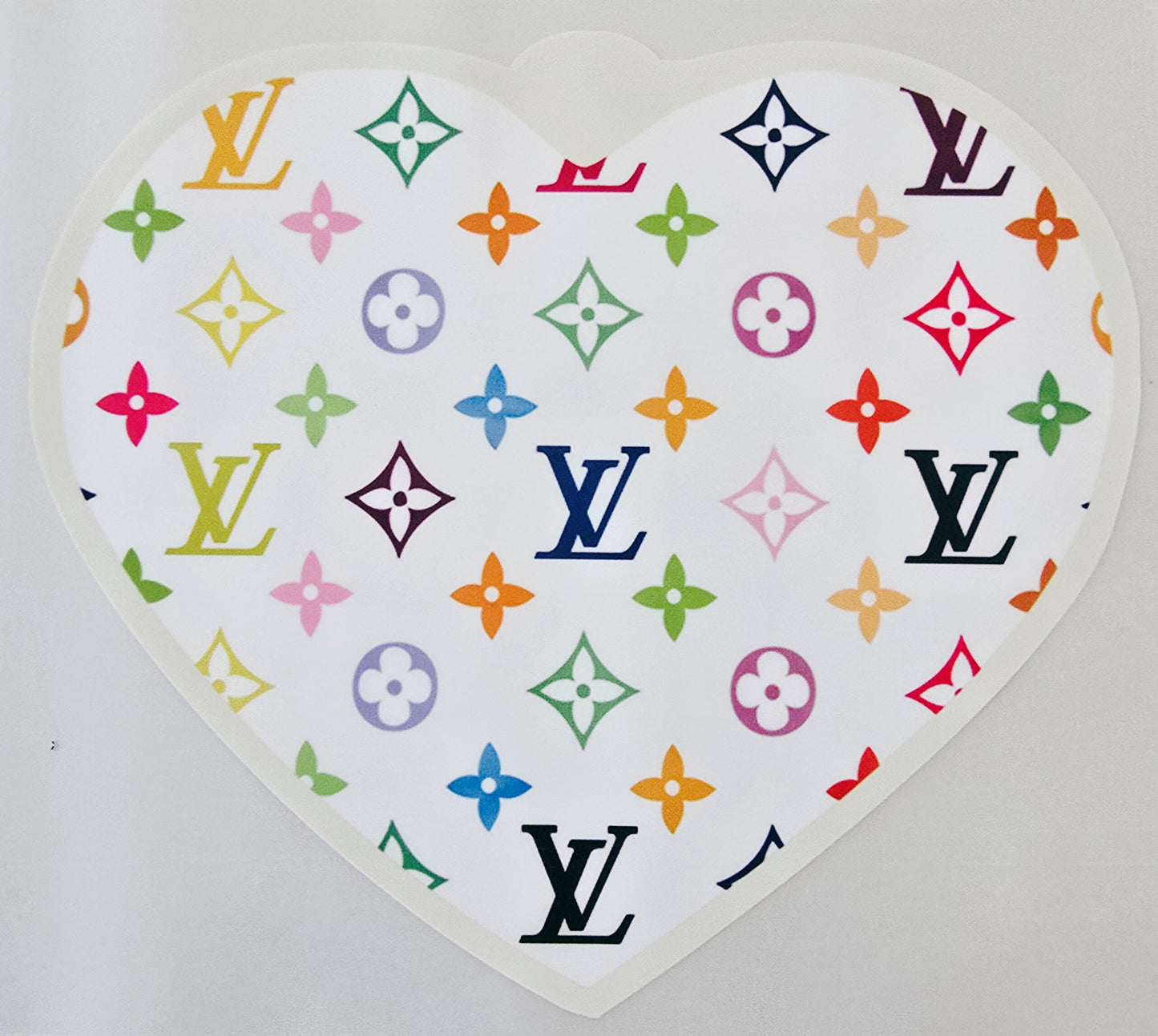 White LV Heart