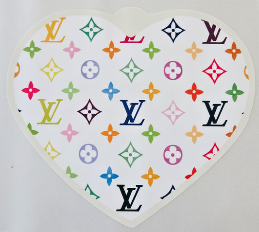 White LV Heart