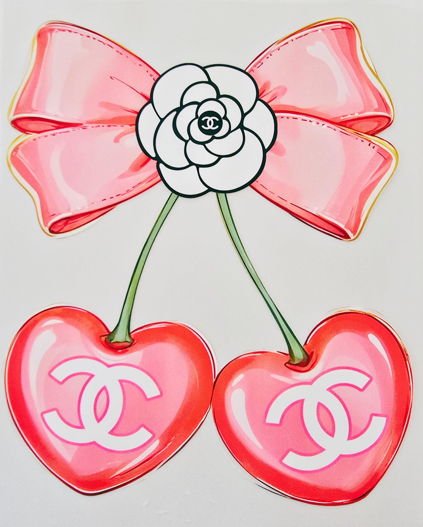 Pink Heart Chanel Cherries
