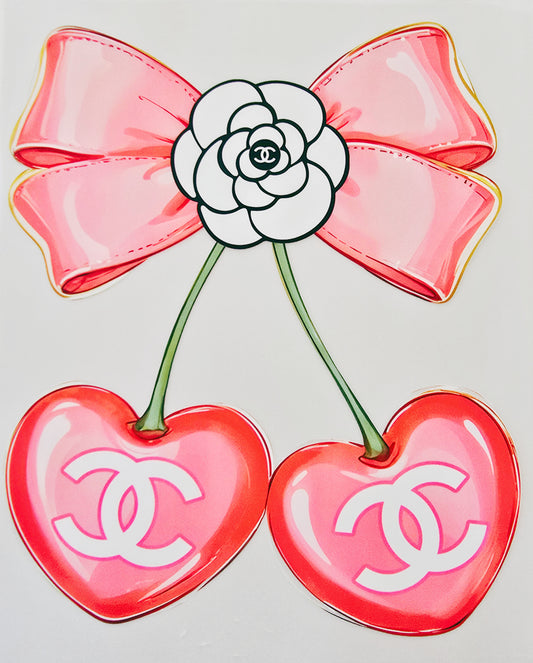 Pink Heart Chanel Cherries