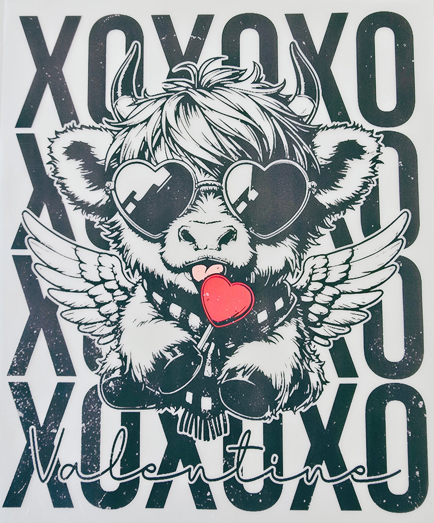 XOXO Valentine Cow