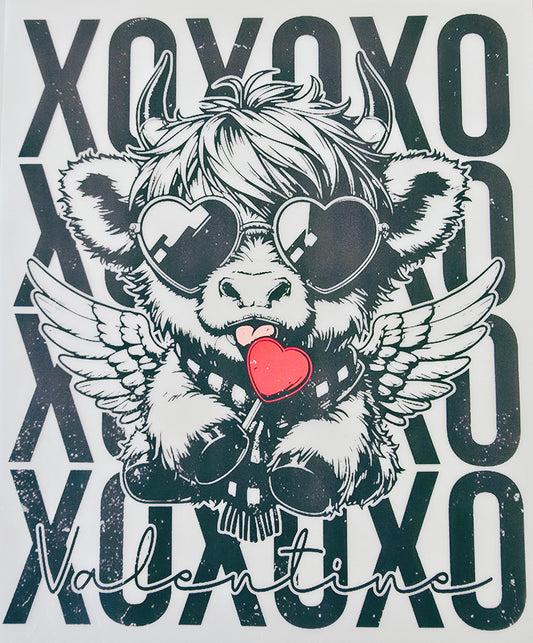 XOXO Valentine Cow