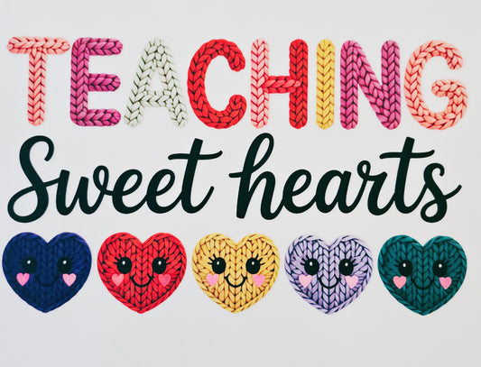 Knitted Teaching Sweet Hearts