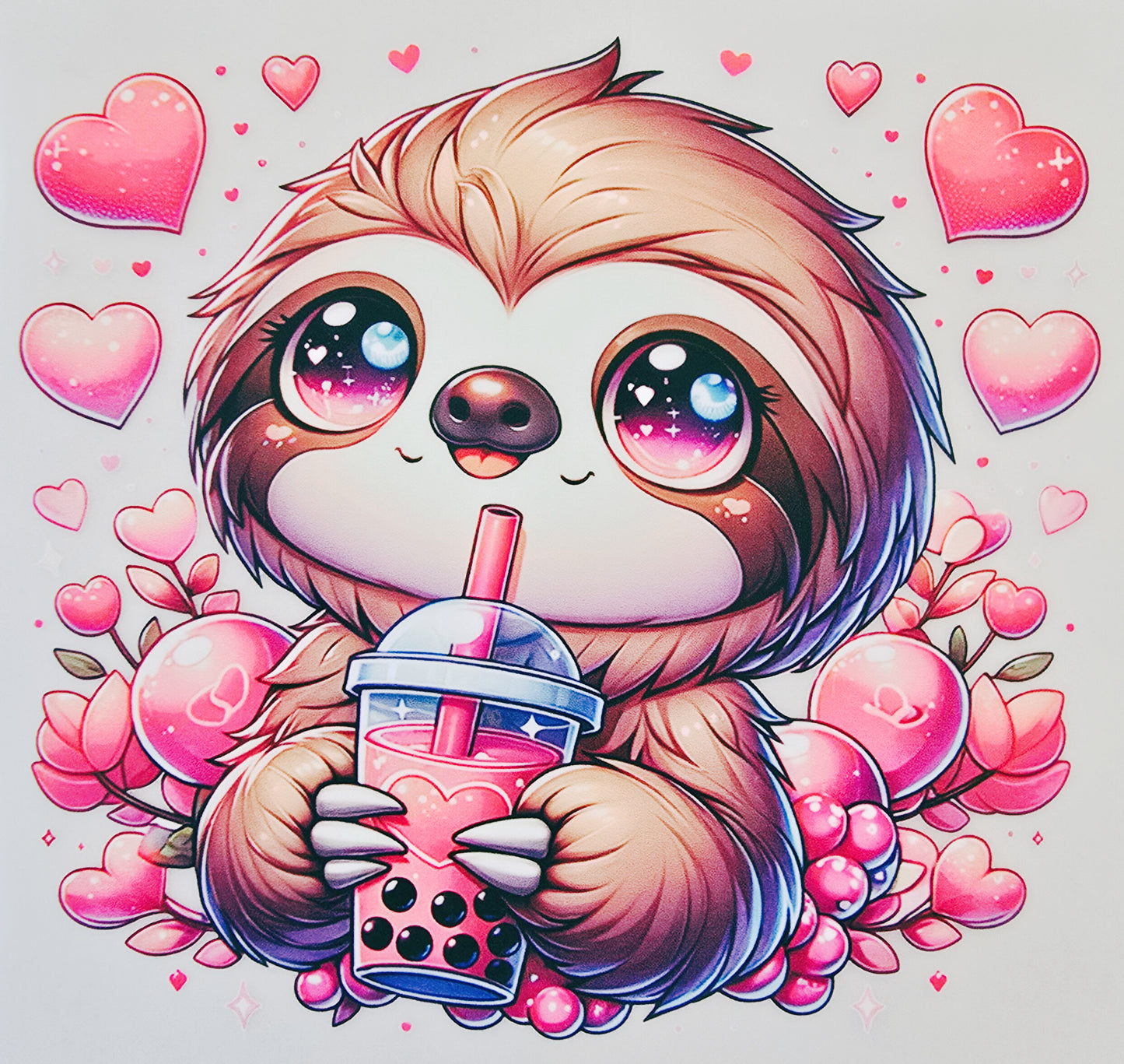 Heart Sloth with Boba Tea (Toddler Size)