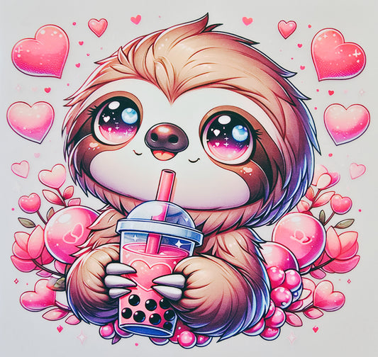 Heart Sloth with Boba Tea (Toddler Size)