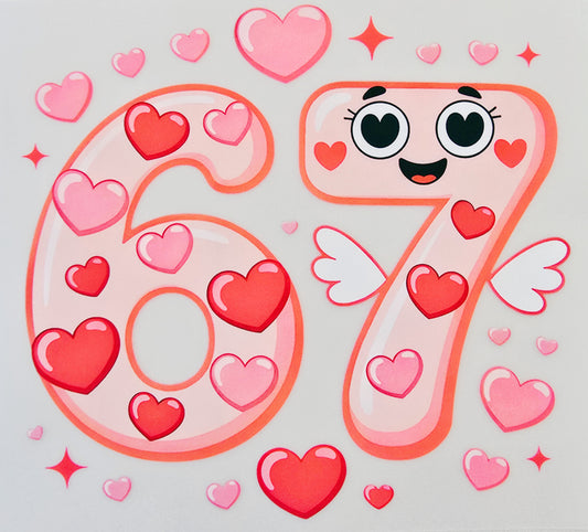 6 7 with Hearts (Toddler Size)