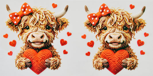 Highland Cow with Heart