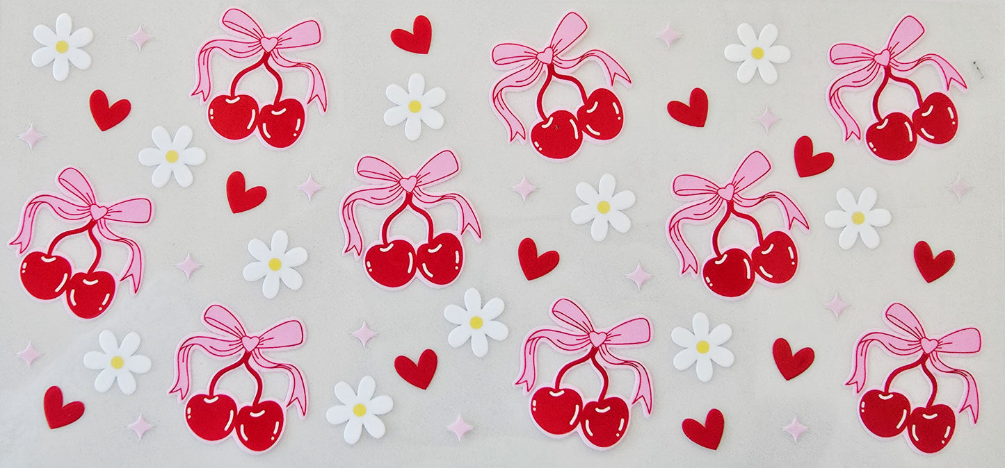 Cherries with Flowers