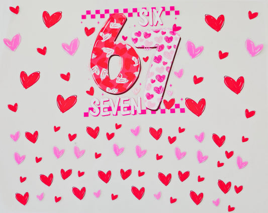 40oz Pink/Red Heart 6 7