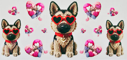 Puppy with Hearts