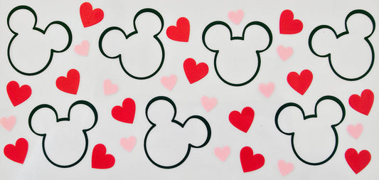 Mickey Head with Hearts