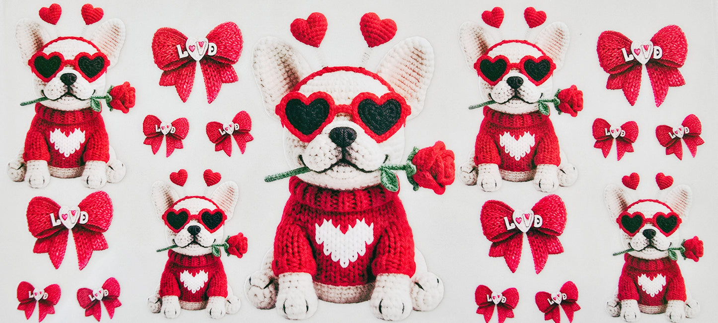 Heart Puppy with Bows