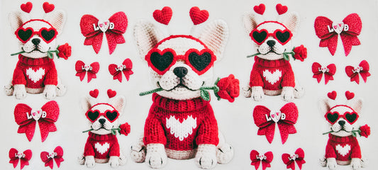 Heart Puppy with Bows