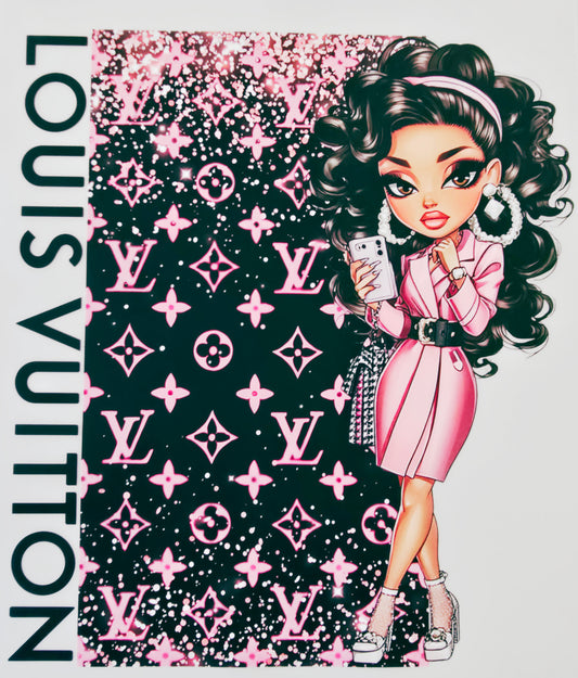 Pink/Black LV Woman