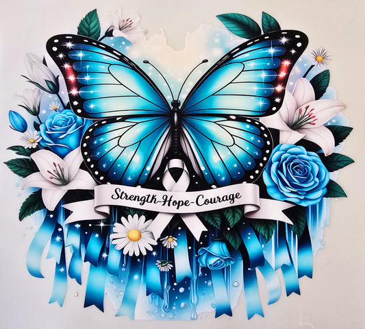 Strength Hope Courage Butterfly