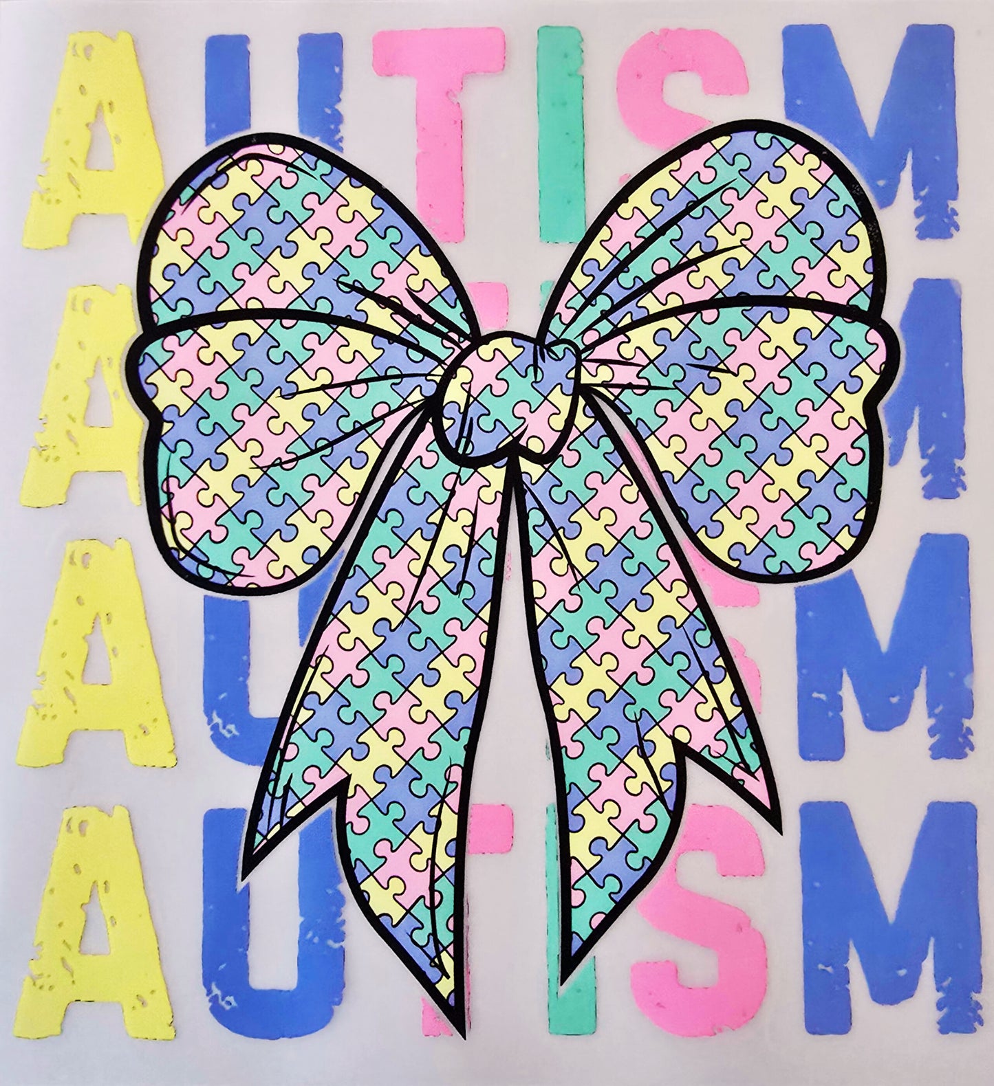 Pastel Color Autism Bow