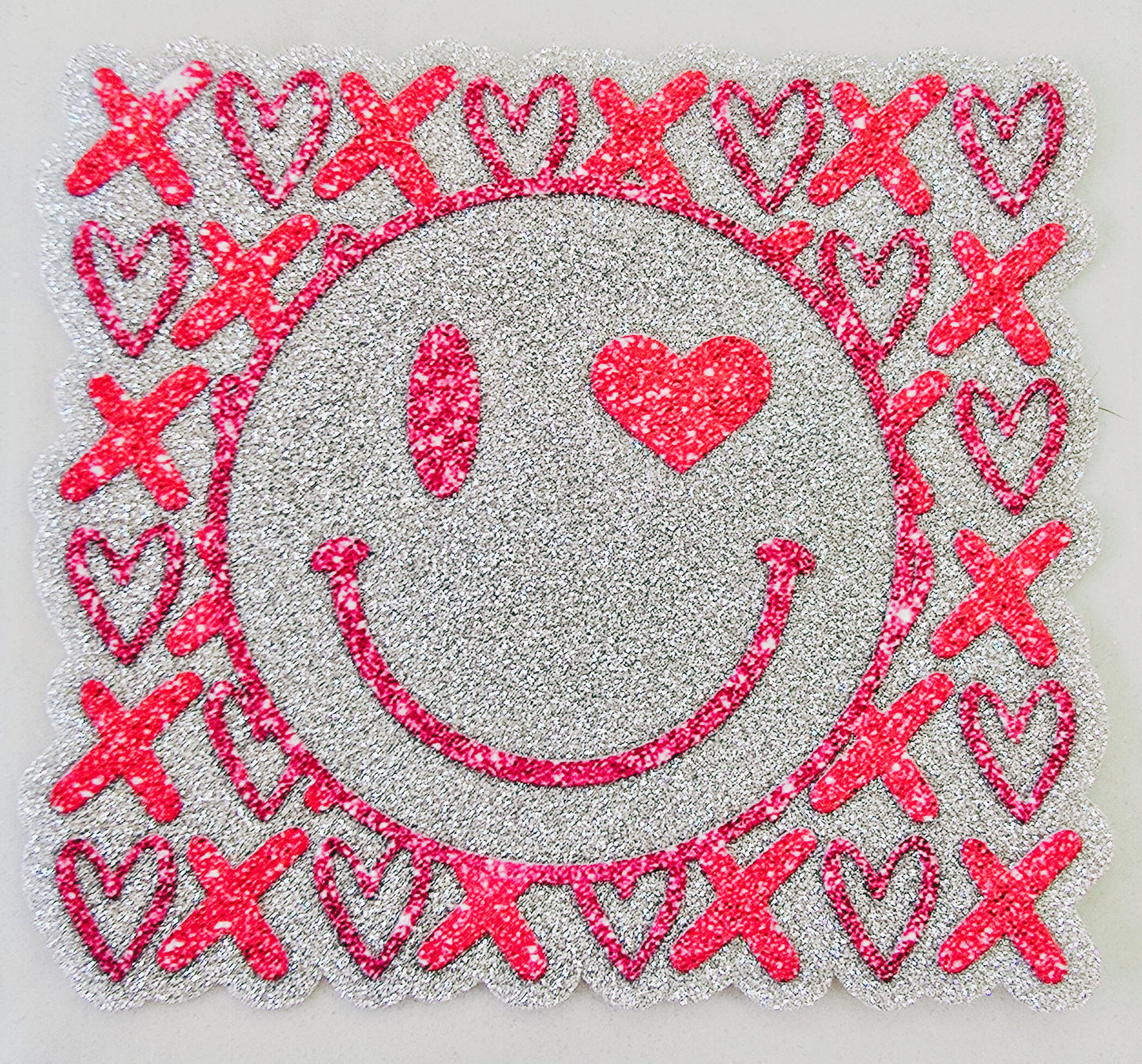 XOXO Smiley Face- Glitter Decal