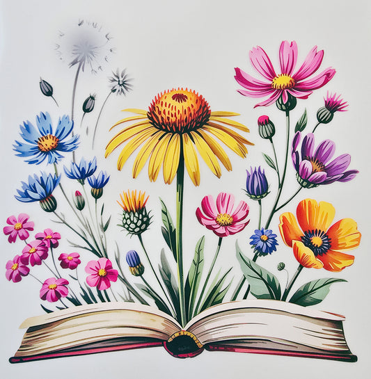 Floral Open Book