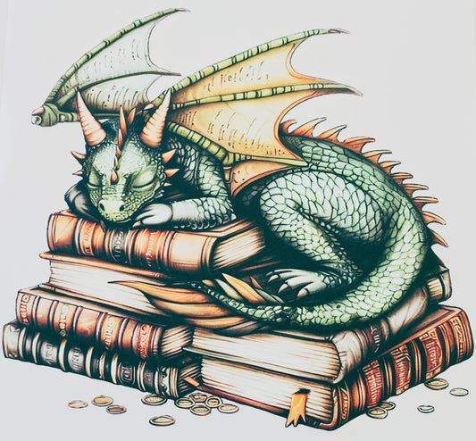 Book Stack Sleeping Dragon