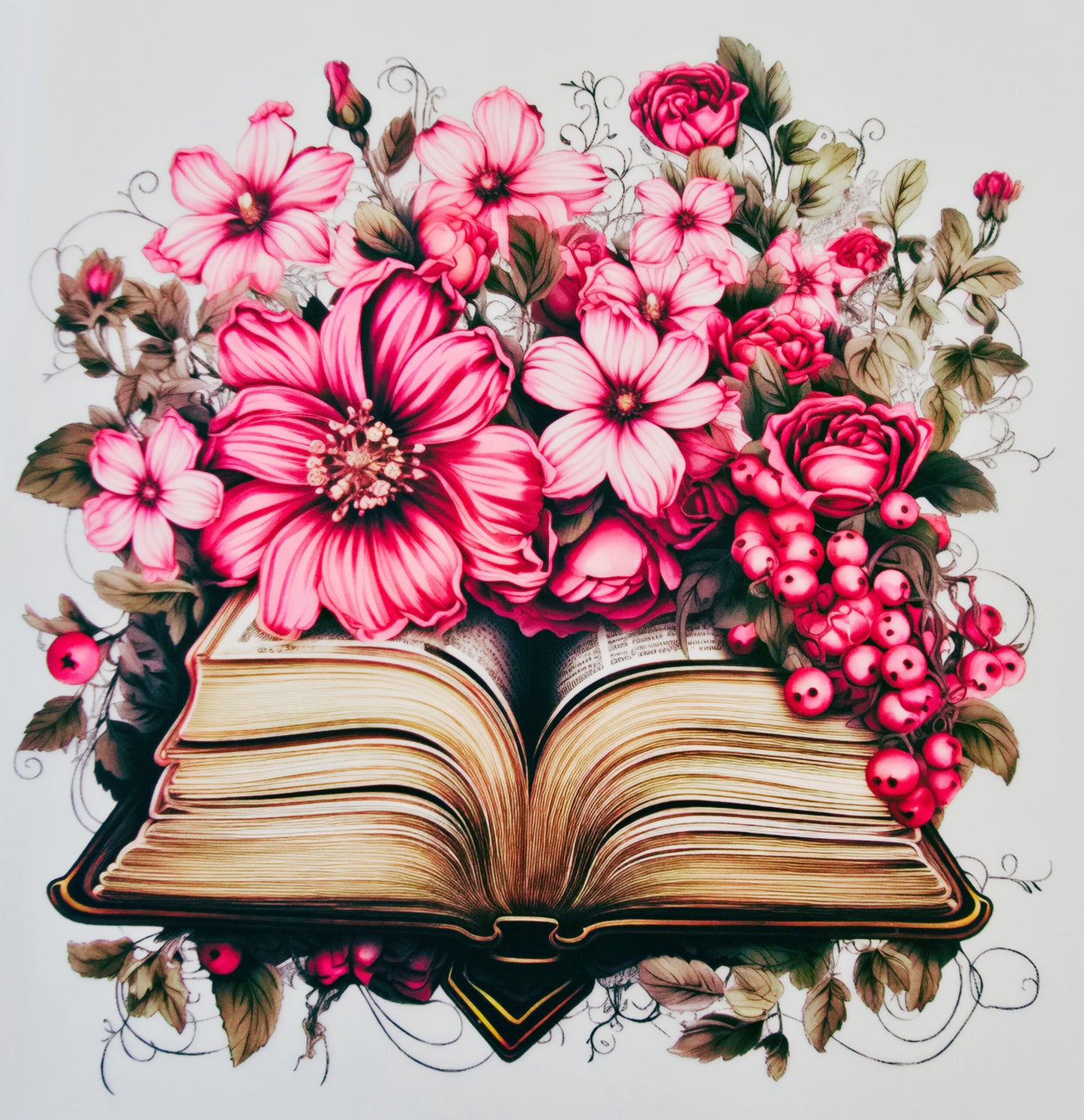 Floral Open Book