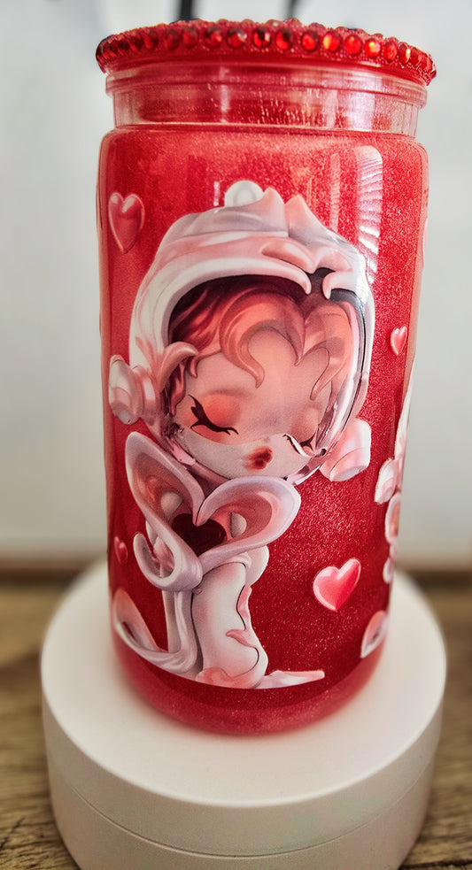 16oz Acrylic Skull Panda Cats Eye
