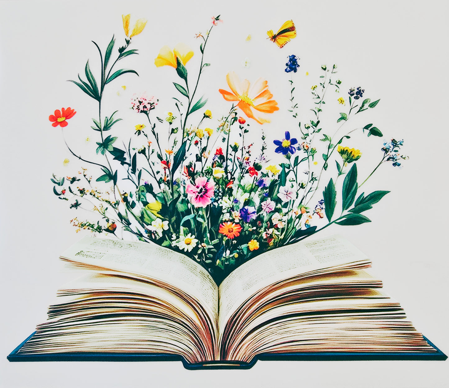 Floral Open Book