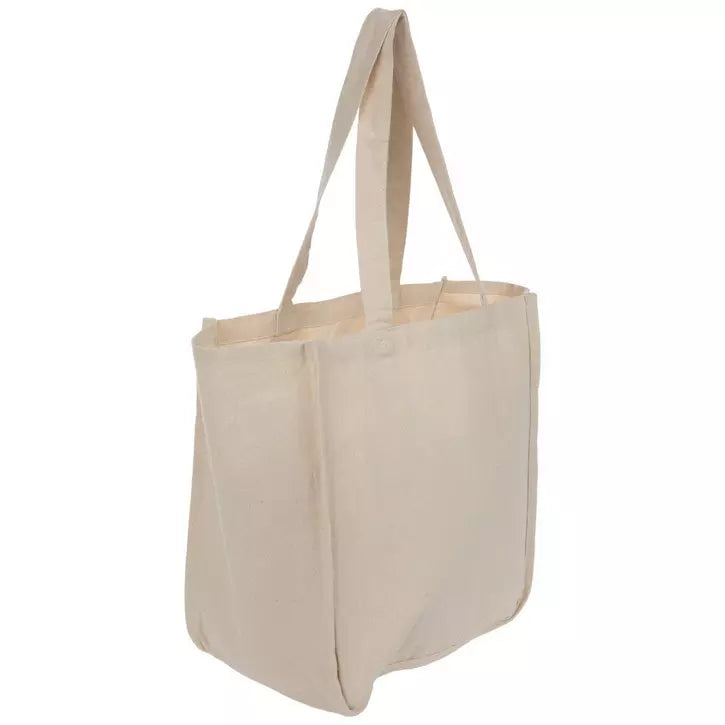 Large Tan Canvas Tote Bag