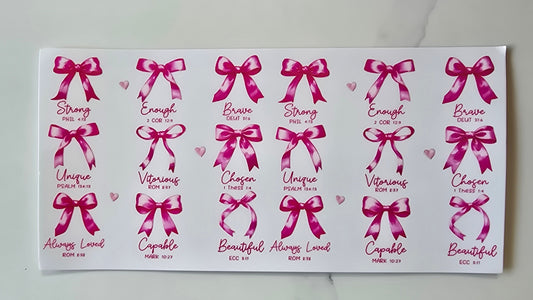 Faith Words with Bows
