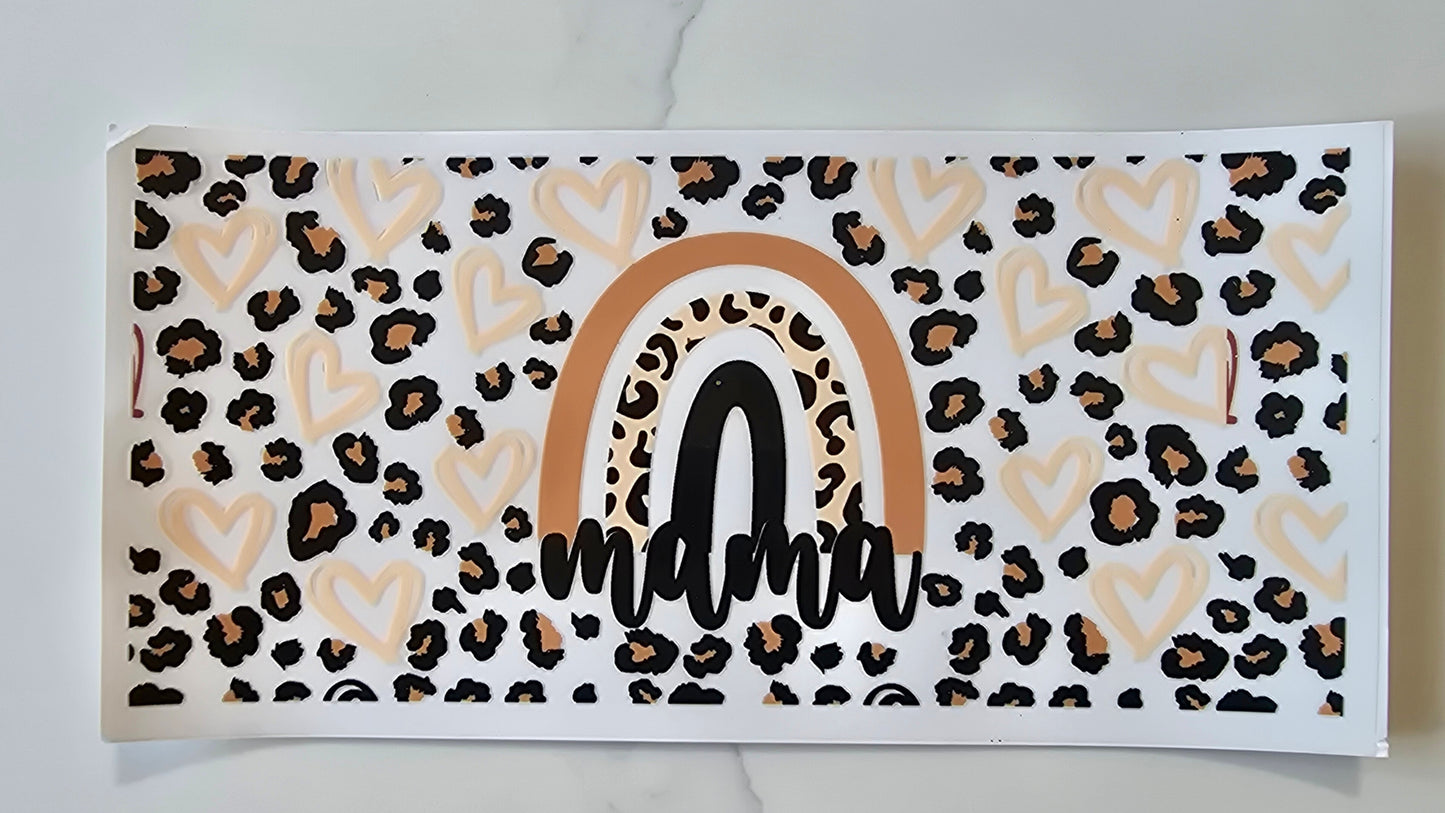 Leopard Heart Print Mama